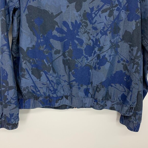 Juicy Couture Jacket Blue Camo Full Zip Front Lyocell - Picture 11 of 11